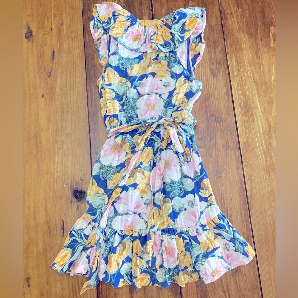 Anthropologie Cecilia Pettersson Wrap Mini Dress size small floral tropical - Picture 11 of 13